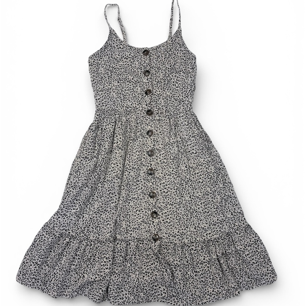Chic Patterned Mini Dress - Picture 1 of 7